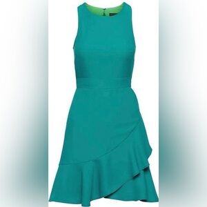 Teal Sleeveless Fit-and-Flare Dress